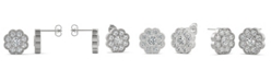 Charles & Colvard Moissanite Floral Stud Earrings 3/4 ct. t.w. Diamond Equivalent in 14k Gold, Rose Gold or White Gold